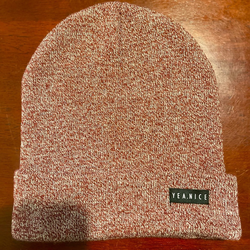 Yea.Nice Beanie Stocking Cap - Red